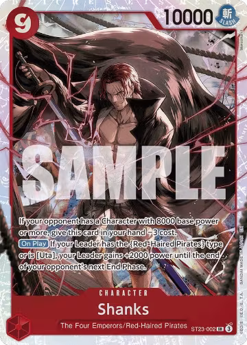 Shanks (002) (ST23-002), ST-23: Starter Deck 23 RED Shanks — One Piece card price