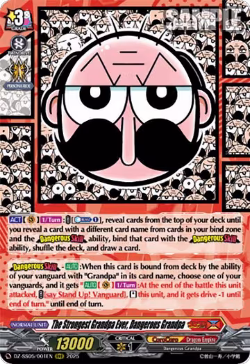 The Strongest Grandpa Ever, Dangerous Grandpa (DZ-SS05/001EN), DZ-SS05: CoroCoro Start Deck Pack — Vanguard card price