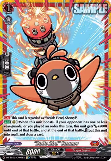 "Butto Bird" Suzume (CR) (DZ-SS05/CR02EN), DZ-SS05: CoroCoro Start Deck Pack — Vanguard card price