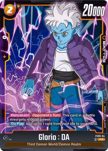 Glorio : DA (Bonus Pack Alternate Art) (FS08-04), Starter Deck 8: Vegeta (Mini) Super Saiyan 3 — DB Fusion card price