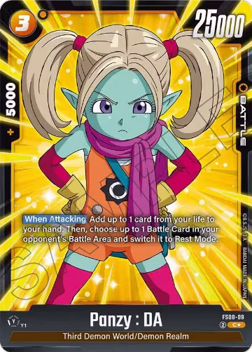 Panzy : DA (Bonus Pack Alternate Art) (FS08-09), Starter Deck 8: Vegeta (Mini) Super Saiyan 3 — DB Fusion card price
