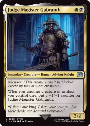 Judge Magister Gabranth (230), FINAL FANTASY — Magic card price