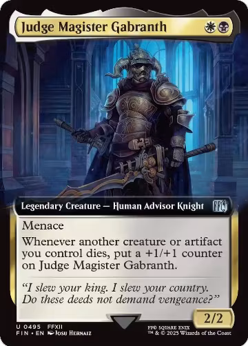 Judge Magister Gabranth (Extended Art) (495), FINAL FANTASY — Magic card price
