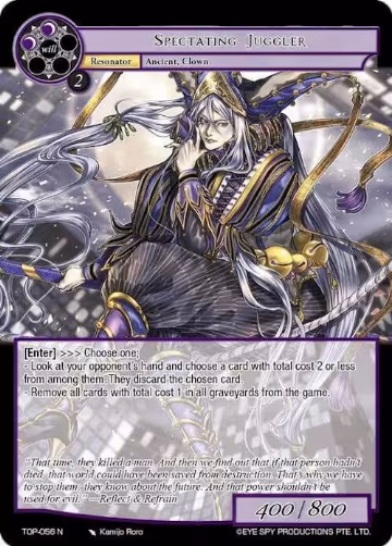 Spectating Juggler (TOP-056 N), Ten Oaths of Protopaterpolis' War — Force of Will card price