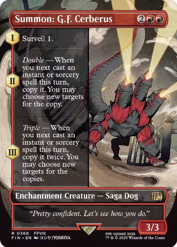 Summon: G.F. Cerberus (Borderless) (368), FINAL FANTASY — Magic card price