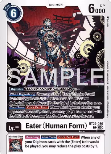 Eater (Human Form) (BT22-080 C), Cyber Eden — Digimon card price