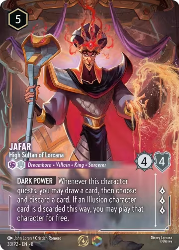 Jafar - High Sultan of Lorcana (Store Championship) (33), Disney Lorcana Promo Cards — Lorcana card price
