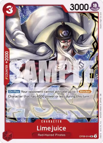 Limejuice (Reprint) (OP09-014), ST-23: Starter Deck 23 RED Shanks — One Piece card price