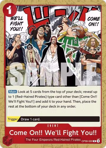Come On!! We'll Fight You!! (Reprint) (OP09-020), ST-23: Starter Deck 23 RED Shanks — One Piece card price