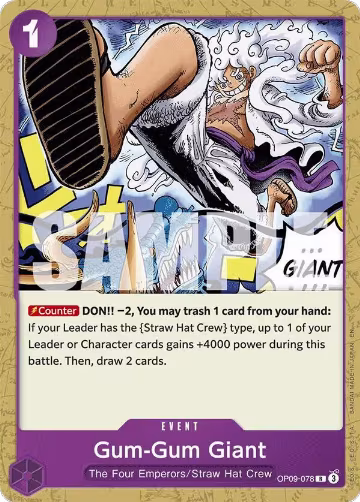 Gum-Gum Giant (Reprint) (OP09-078) — card price
