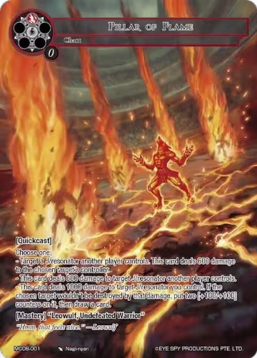 Pillar of Flame (MC08-001), Memoria Collection 08 — Force of Will card price