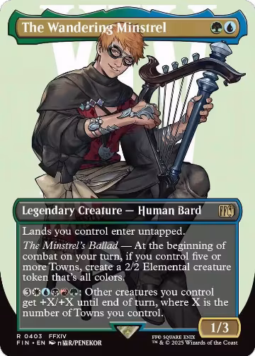 The Wandering Minstrel (Borderless) (403), FINAL FANTASY — Magic card price