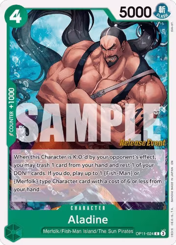 Aladine (OP11-024), A Fist of Divine Speed Release Event Cards — One Piece card price