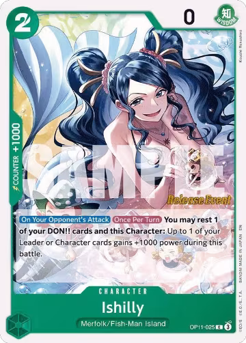 Ishilly (OP11-025), A Fist of Divine Speed Release Event Cards — One Piece card price