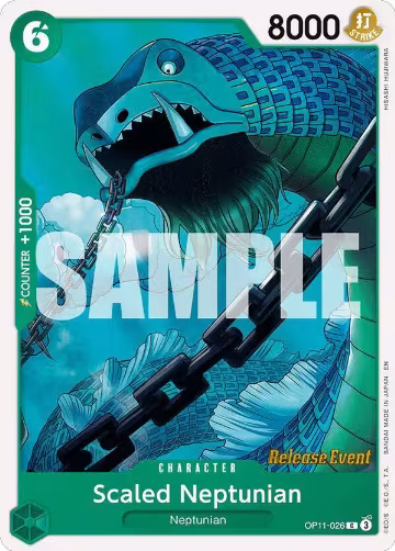 Scaled Neptunian (OP11-026), A Fist of Divine Speed Release Event Cards — One Piece card price