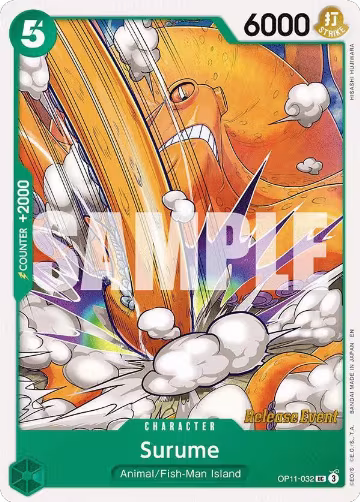 Surume (OP11-032), A Fist of Divine Speed Release Event Cards — One Piece card price