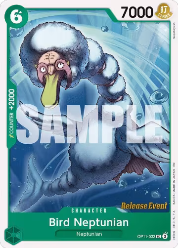 Bird Neptunian (OP11-033), A Fist of Divine Speed Release Event Cards — One Piece card price