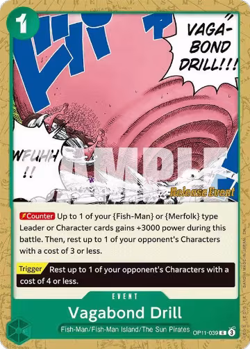 Vagabond Drill (OP11-039), A Fist of Divine Speed Release Event Cards — One Piece card price