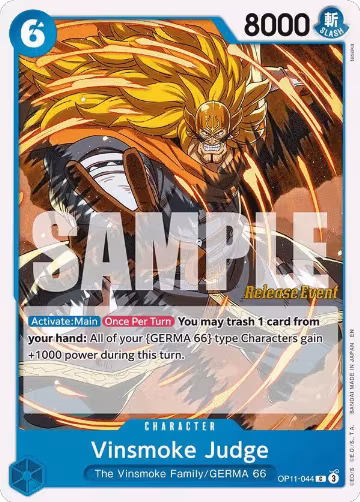 Vinsmoke Judge (OP11-044), A Fist of Divine Speed Release Event Cards — One Piece card price