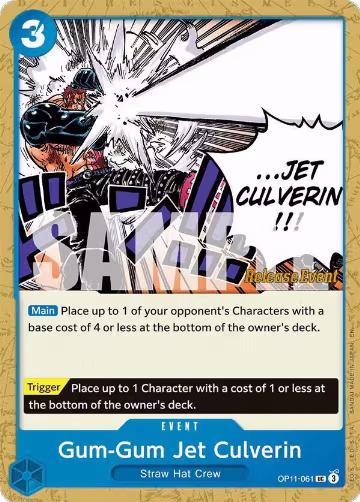 Gum-Gum Jet Culverin (OP11-061), A Fist of Divine Speed Release Event Cards — One Piece card price