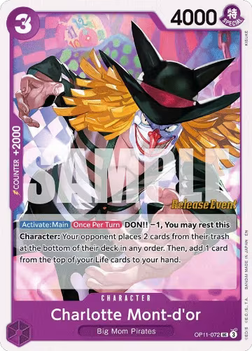 Charlotte Mont-d'or (OP11-072), A Fist of Divine Speed Release Event Cards — One Piece card price