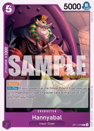 Hannyabal (OP11-076), A Fist of Divine Speed Release Event Cards — One Piece card price