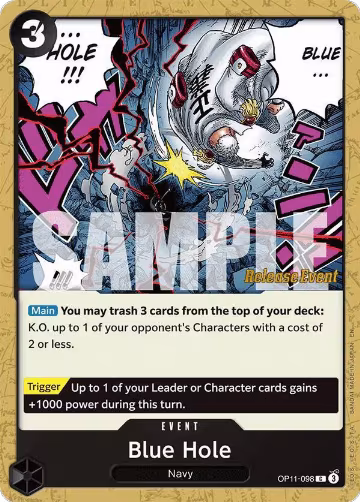 Blue Hole (OP11-098), A Fist of Divine Speed Release Event Cards — One Piece card price