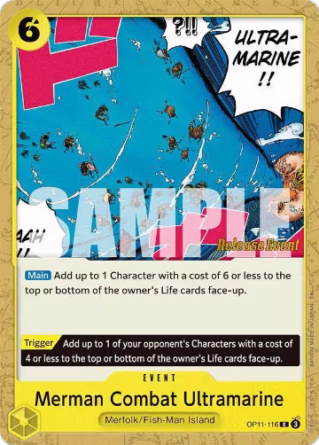 Merman Combat Ultramarine (OP11-116), A Fist of Divine Speed Release Event Cards — One Piece card price