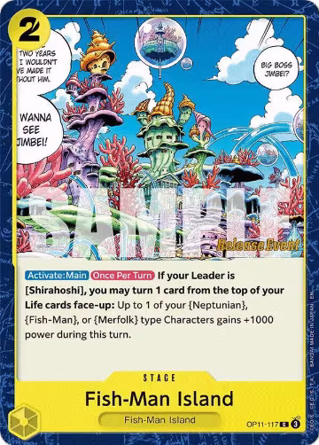 Fish-Man Island (OP11-117), A Fist of Divine Speed Release Event Cards — One Piece card price