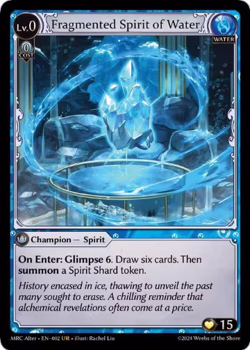 Fragmented Spirit of Water (2), Mercurial Heart Alter Edition — Grand Archive card price