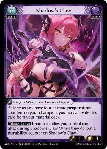 Shadow's Claw (34) — card price