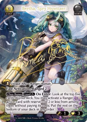 Bertha, Spry Howitzer (40), Mercurial Heart Alter Edition — Grand Archive card price