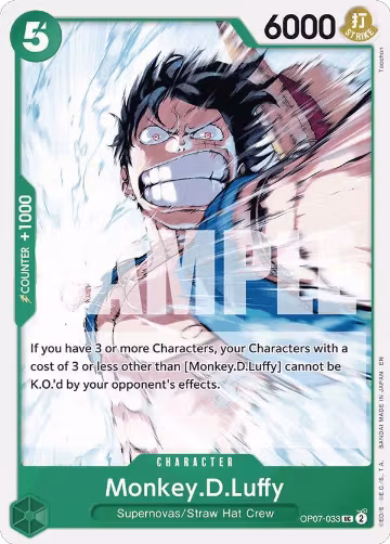 Monkey.D.Luffy (Reprint) (OP07-033) — card price