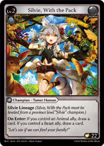 Silvie, With the Pack (003), Silvie, Slime Sovereign Re: Collection Lite — Grand Archive card price