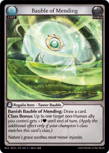 Bauble of Mending (005), Silvie, Slime Sovereign Re: Collection Lite — Grand Archive card price