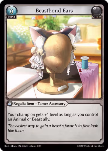 Beastbond Ears (006), Silvie, Slime Sovereign Re: Collection Lite — Grand Archive card price