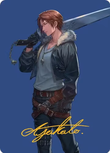 Squall, SeeD Mercenary Art Card (Gold-Stamped Signature) (47), Art Series: FINAL FANTASY — Magic card price