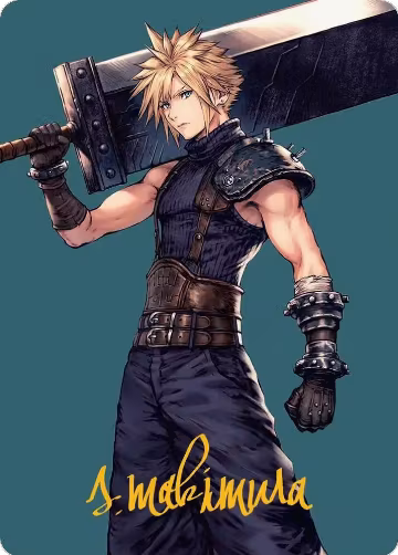 Cloud, Ex-SOLDIER Art Card (Gold-Stamped Signature) (50) — card price