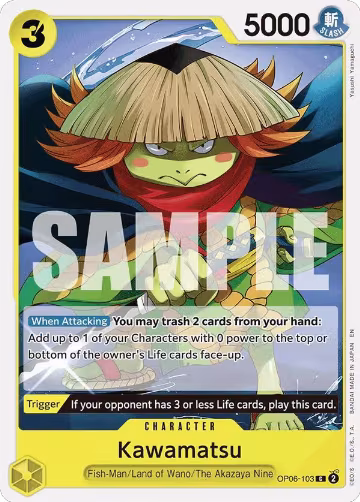 Kawamatsu (Reprint) (OP06-103), ST-28: Starter Deck 28 GREEN/YELLOW Yamato — One Piece card price