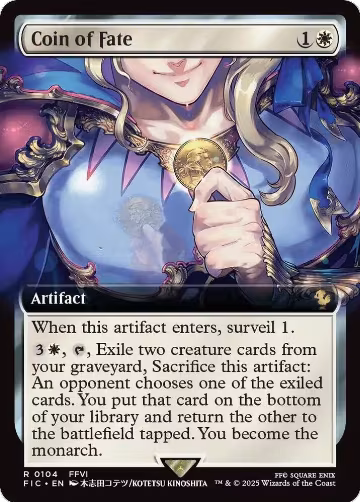 Coin of Fate (Extended Art) (104), Commander: FINAL FANTASY — Magic card price