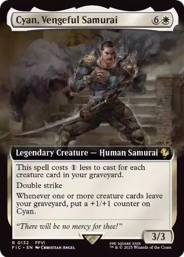 Cyan, Vengeful Samurai (Extended Art) (132), Commander: FINAL FANTASY — Magic card price