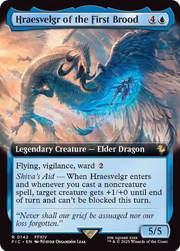 Hraesvelgr of the First Brood (Extended Art) (142), Commander: FINAL FANTASY — Magic card price