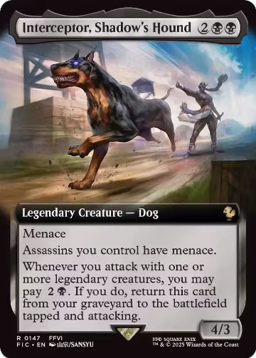 Interceptor, Shadow's Hound (Extended Art) (147), Commander: FINAL FANTASY — Magic card price
