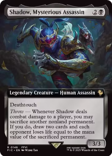 Shadow, Mysterious Assassin (Extended Art) (148), Commander: FINAL FANTASY — Magic card price
