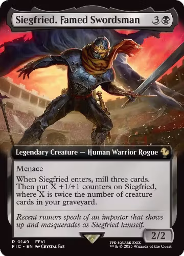 Siegfried, Famed Swordsman (Extended Art) (149), Commander: FINAL FANTASY — Magic card price