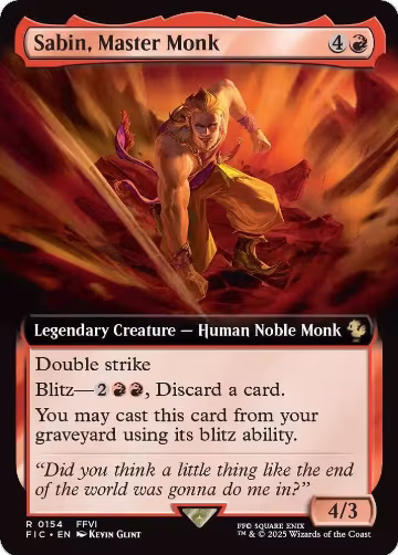 Sabin, Master Monk (Extended Art) (154), Commander: FINAL FANTASY — Magic card price
