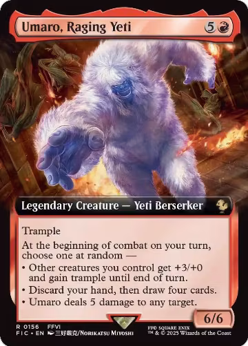 Umaro, Raging Yeti (Extended Art) (156), Commander: FINAL FANTASY — Magic card price