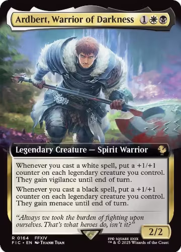 Ardbert, Warrior of Darkness (Extended Art) (164), Commander: FINAL FANTASY — Magic card price