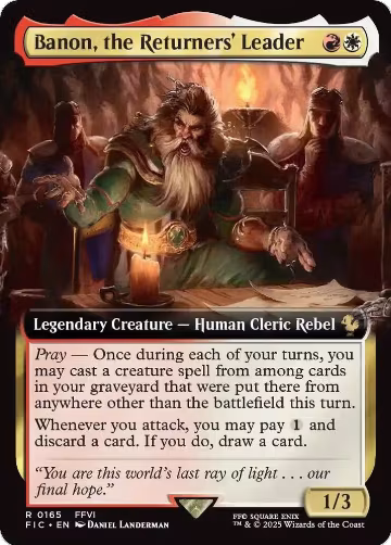 Banon, the Returners' Leader (Extended Art) (165), Commander: FINAL FANTASY — Magic card price