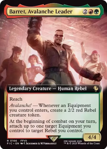 Barret, Avalanche Leader (Extended Art) (166), Commander: FINAL FANTASY — Magic card price